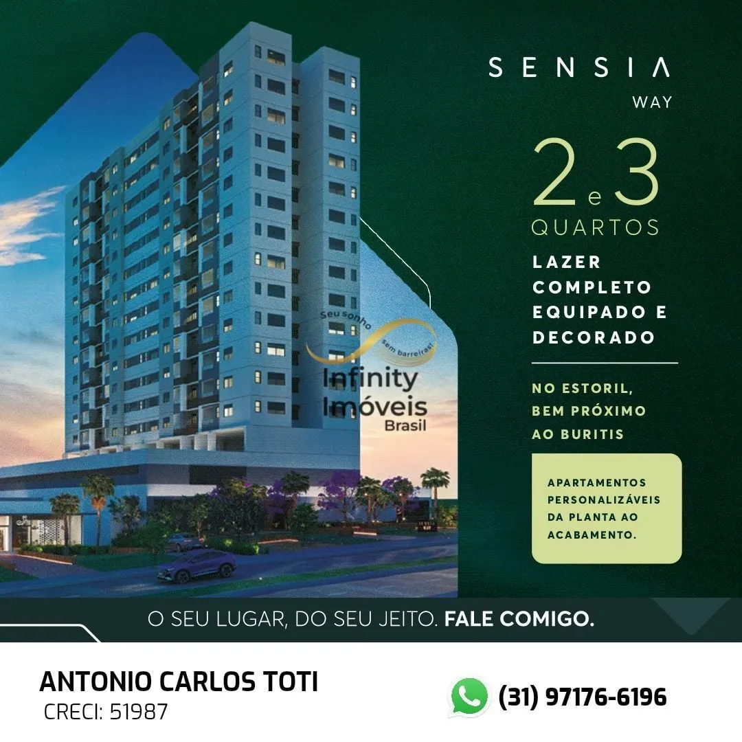Imagem SENSIA WAY ESTORIL - Apartamento à venda no bairro Estoril - Belo Horizonte/MG