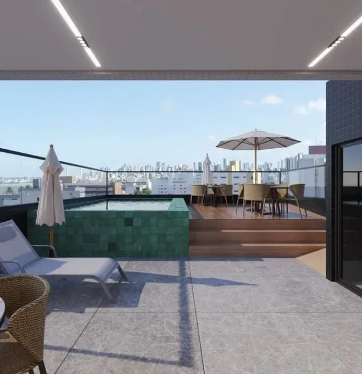 Imagem Apartamento moderno a 200m da praia, com 2 quartos, lazer completo e rooftop com piscina em Ponta de Campina.