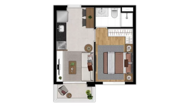 Imagem ZOOM SANTA CECÍLIA - VINX - Studio de 38m² em uma localização estratégica na cidade de São Paulo!!