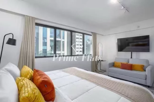 Imagem Flat disponível para locação no Meliá Ibirapuera, com 26m², 1 dormitório e 1 vaga