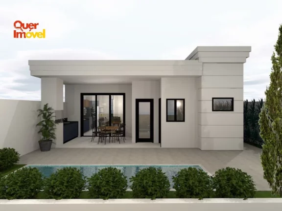 Imagem Linda Casa em Condomínio à Venda em Ribeirão Preto-SP, no Bairro Reserva San Pedro: 3 Quartos, 3 Suítes, 4 Banheiros, 144m².
