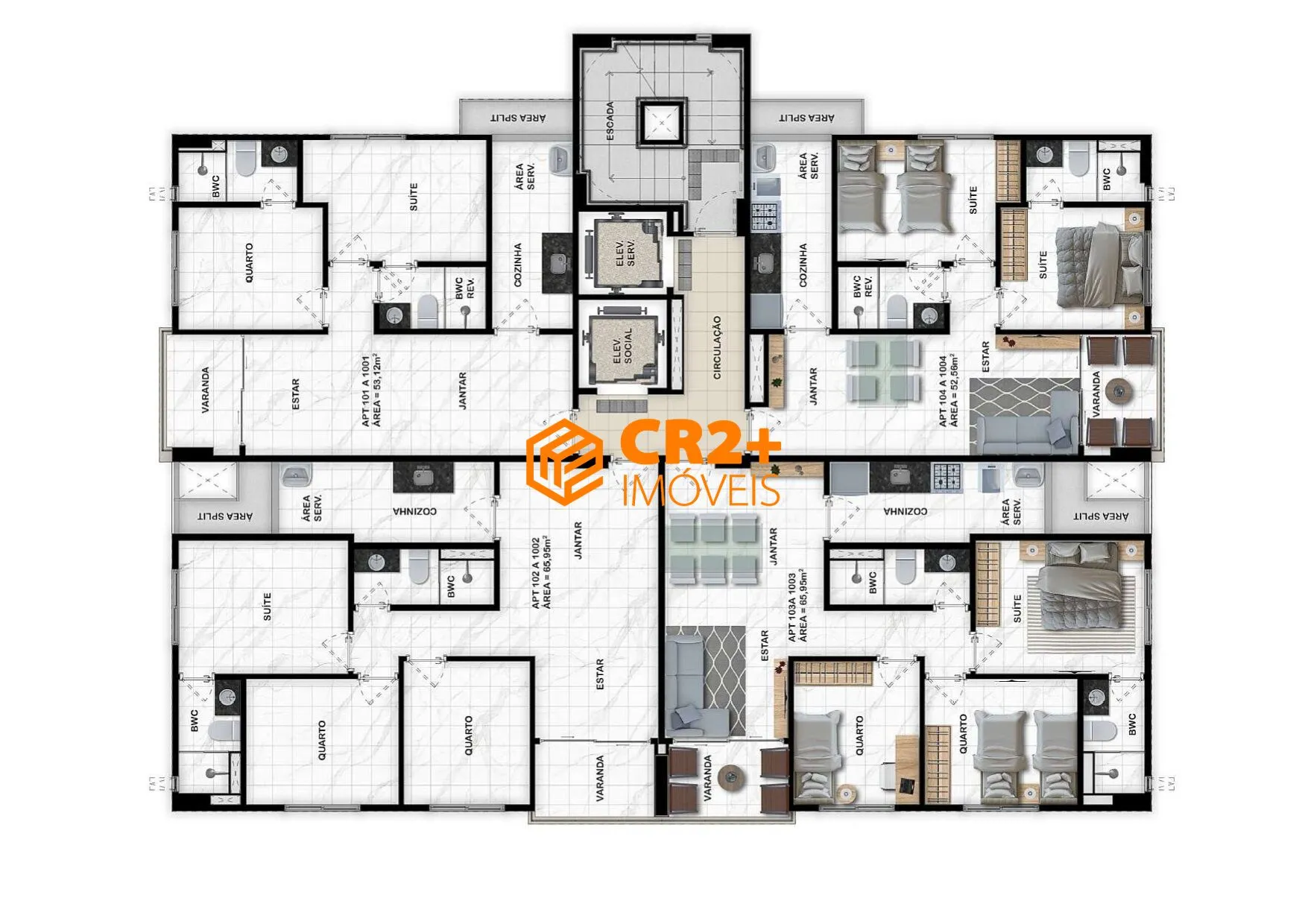 Imagem Apartamento á Venda 53m² com 2 Quartos e 1 Suíte em Boa Viagem.