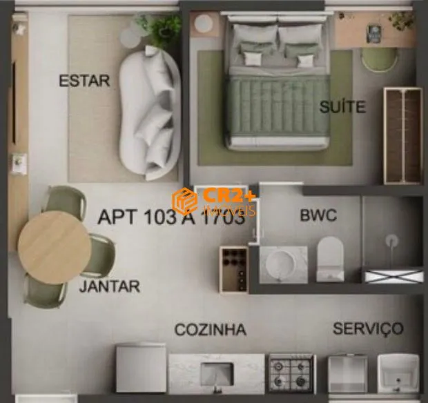 Imagem Vendo apartamento 32m2 em Campo Grande