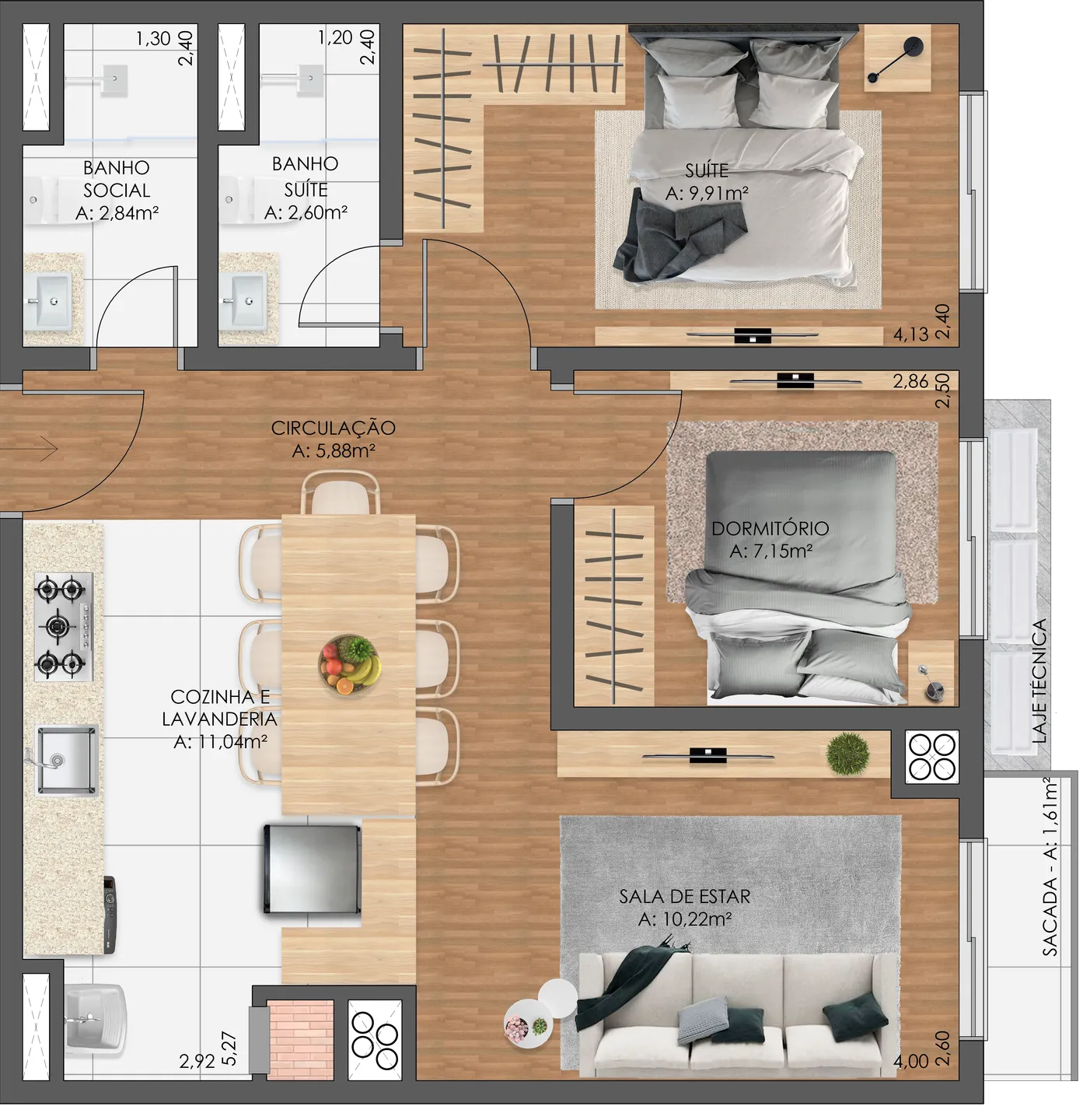 Imagem Apartamento à venda em Gramado, Piratini, com 2 quartos, 60m2