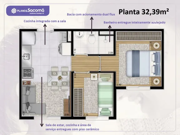 Imagem Apartamento com 2 Quartos à Venda, 32 m² em Parque Fongaro - São Paulo