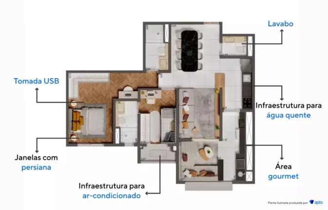 Imagem PALAZZO MOOCA - CYRELA - Apto de 75m², em ótima localização, próximo ao Mooca Plaza Shopping!