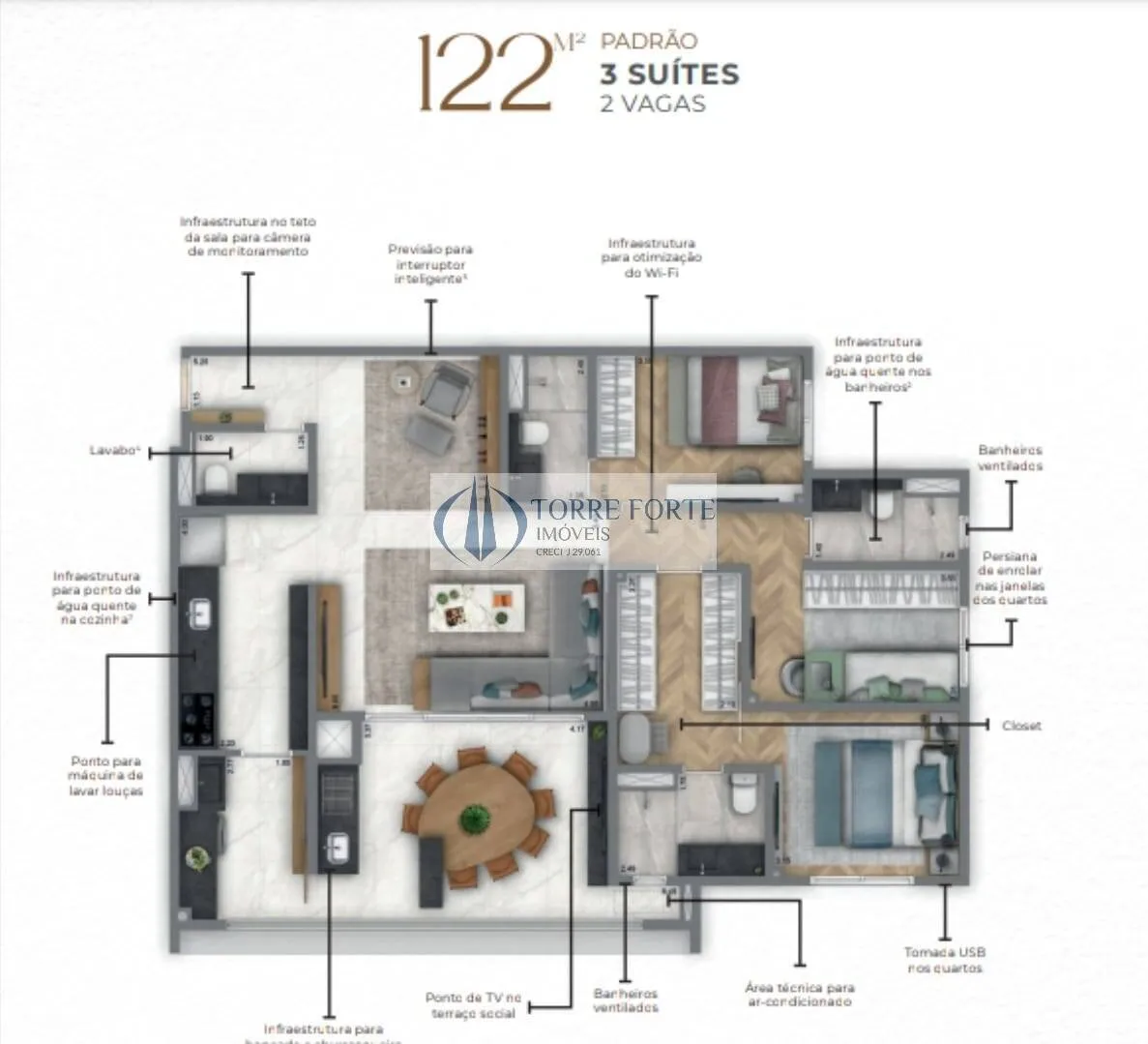Imagem Lindo Apartamento com 3 suites 2 vagas , Varanda Gourmet no Analia Franco.