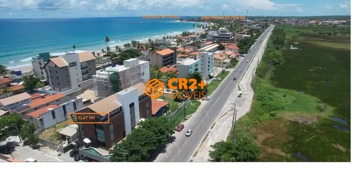 Imagem Flat à Venda com 2 quartos, 1 suíte em Porto de Galinhas -Finamente decorado- Po