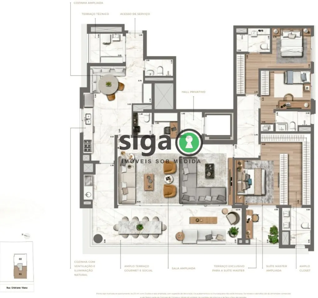 Imagem Apartamento para venda em Pinheiros 04 dormitórios, São Paulo - SP