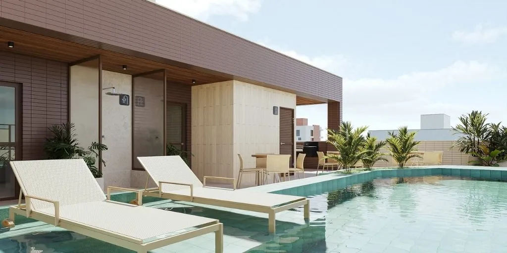 Imagem Flat com 1 dormitório à venda, 29 m² por R$ 305.000 - Intermares - Cabedelo/PB