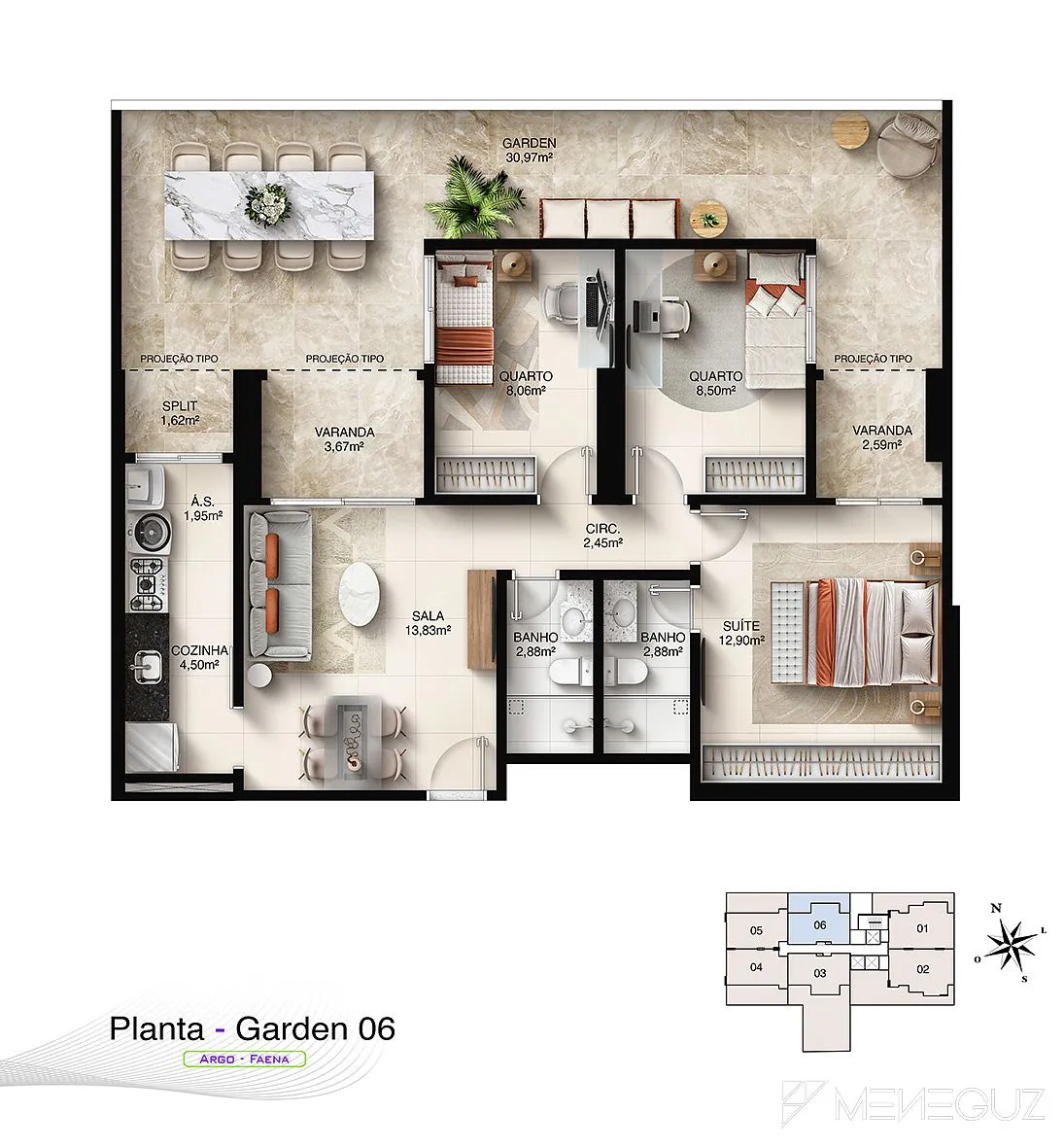 Imagem Faena Residence: 3 quartos com suíte no Jockey de Itaparica (Vila Velha/ES)