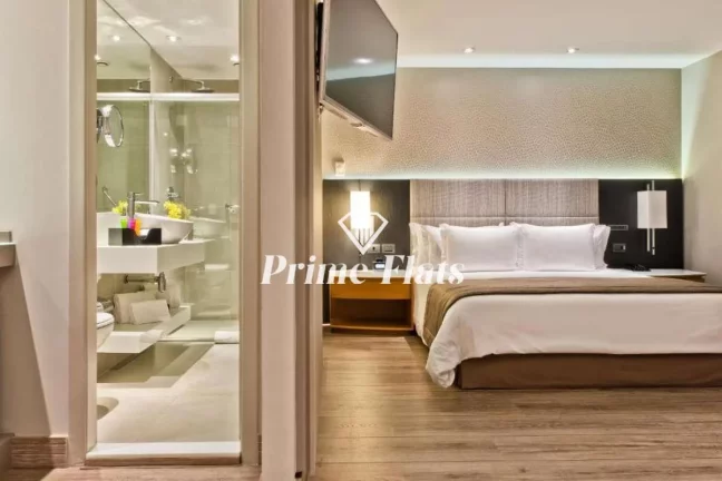 Imagem Flat disponível para venda no Meliá Paulista, com 27m², 1 dormitório e 1 vaga de garagem
