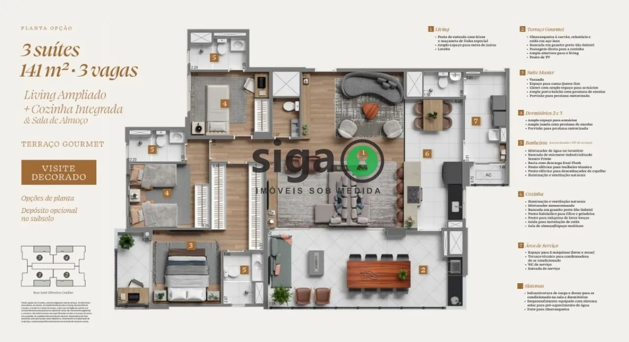 Imagem Apartamento para venda no Morumbi 04 dormitórios, São Paulo - SP