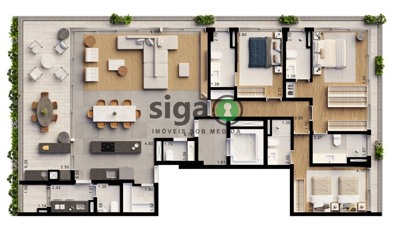 Imagem Apartamento de 205m² com 4 suítes no Alto de Pinheiros, exclusividade para poucos