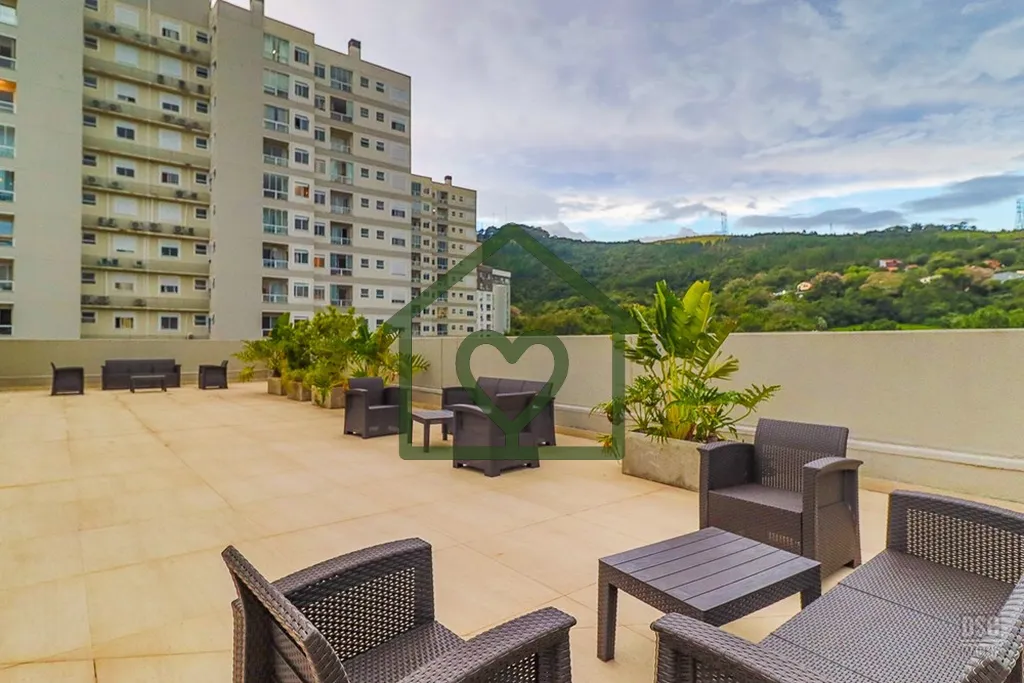 Imagem Este lindo apartamento conta com: 
 2 dormitórios (sendo 1 suíte) 
 55m² bem distribuídos 
 Saca...