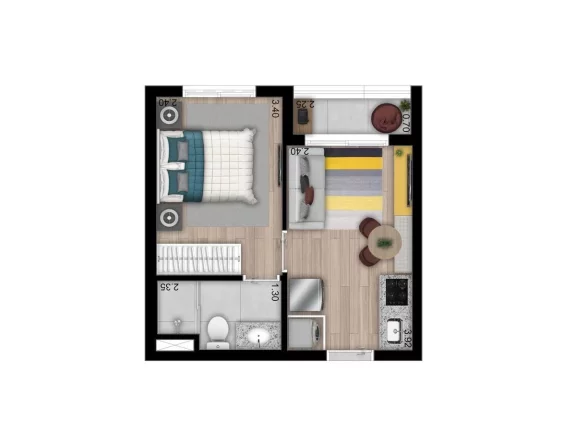 Imagem CHOICE ROOF PARK MORUMBI - Studio de 27m², excelente localização, próximo à Estação Vila Sônia!