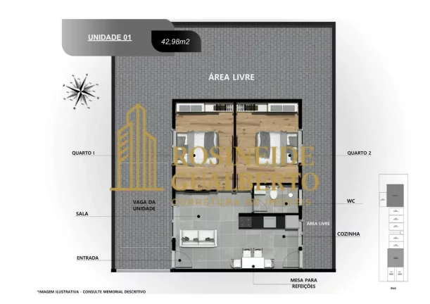 Imagem Breve Lançamento no Porto Novo com metragem de 27,55 m² à 44,89m².