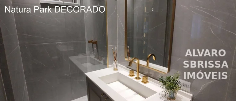 Imagem Apartamento com 3 dormitórios sendo uma suíte em condomínio park, cercado de vegetação, lagos, peixes, locais agradáveis para relaxar e área de lazer.