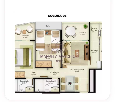 Imagem Apartamento de alto padrão 2 quartos 1 suíte na quadra da praia de Itapuã