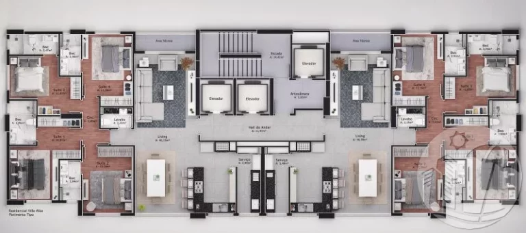 Imagem Apartamento 4 Suítes a 50 metros da Av. Brasil no centro de