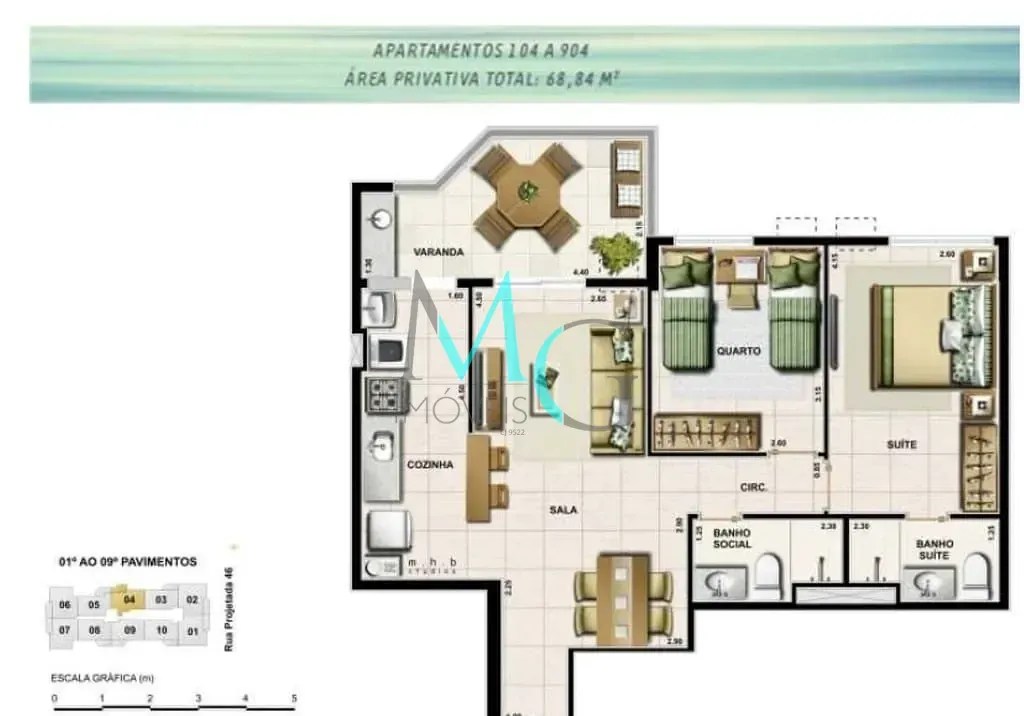 Imagem Apartamento à venda 3 Quartos 1 Suite 1 Vaga 82.04M² Recreio dos Bandeirantes Rio de Janeiro - RJ