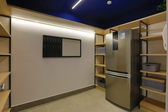 Imagem Studio 23M², 1Q, 1 Banheiro, Varanda, Academia, Piscina, Lavanderia, Coworking, Horta, Salão de Festas, Espaço Gourmet, Jardim.