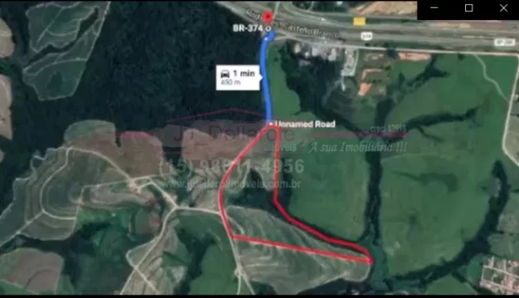 Imagem Área de terreno com 124.520m2 à 450 metros da Rodovia Castello Branco