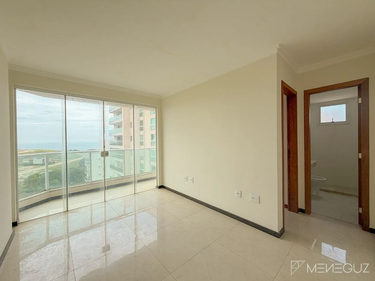 Imagem Apartamento quarto e sala a venda na Praia do Morro, em prédio novo, com lazer