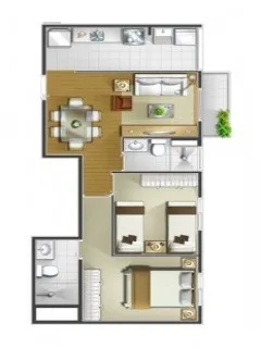 Imagem Imperdível apartamento à venda em Santo André-SP, no bairro Campestre! 3 quartos, 1 suíte, 2 banheiros, 2 vagas de garagem, 70m² no Condomínio Spazio Dell Arte.