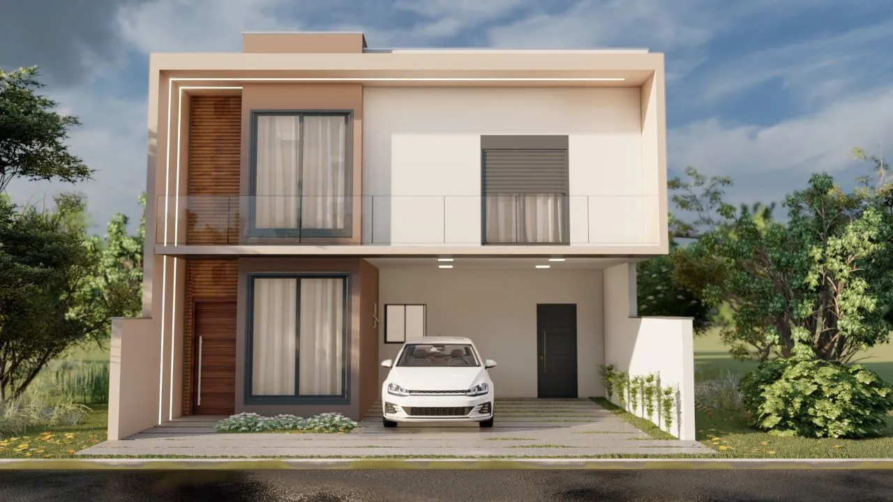 Casa sobrado em steel frame de 3 Suítes