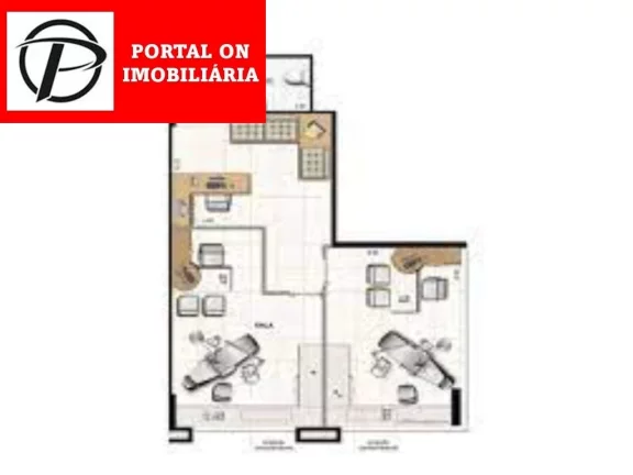Imagem Sala Comercial na Barra da Tijuca, com 54,66 m² andar alto ótima localização, pronta para uso. ótimo valor.