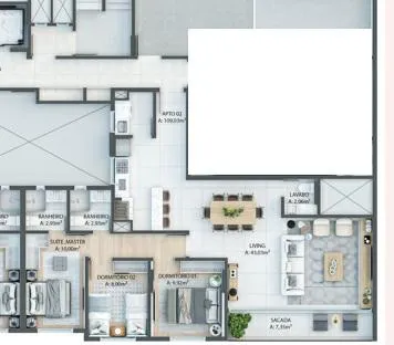 Imagem Apartamento 3 Dormitórios - Bairro Zona Nova
