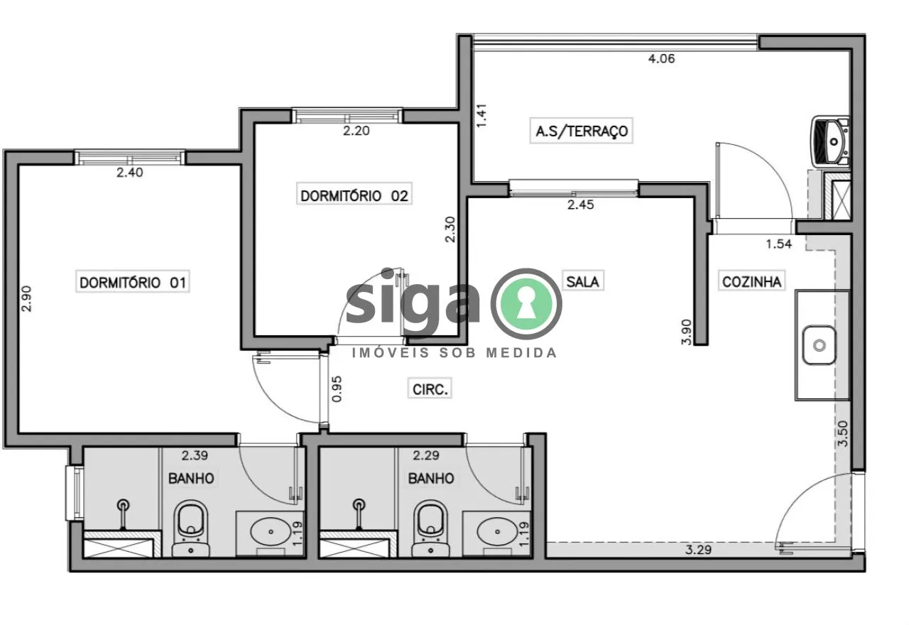 Imagem VILA MASCOTE - 2 DORMITÓRIOS e 1 VAGA COM 47M² , LAZER RESORT