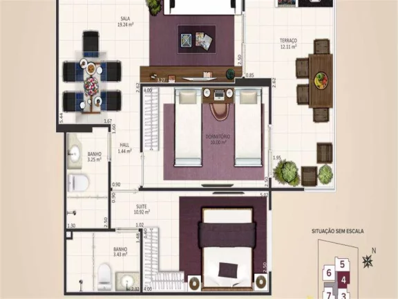 Imagem Apartamento com 3 dorms, Aviação, Praia Grande - R$ 755 mil, Cod: 376