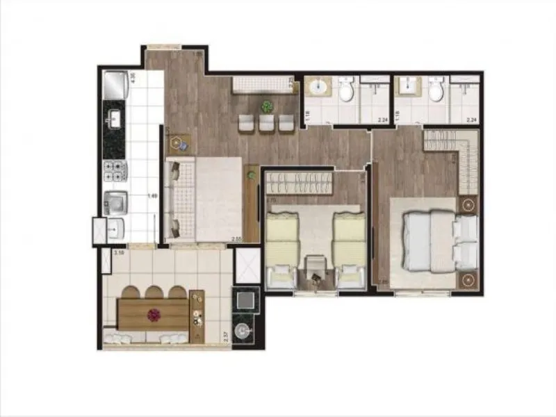 Imagem Residencial Hereditá Campestre Santo André SP, apartamento a venda e locação em Campestre Santo André SP