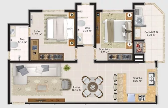 Imagem Benjamin Residence - Apartamento à venda no bairro Várzea - Itapema/SC