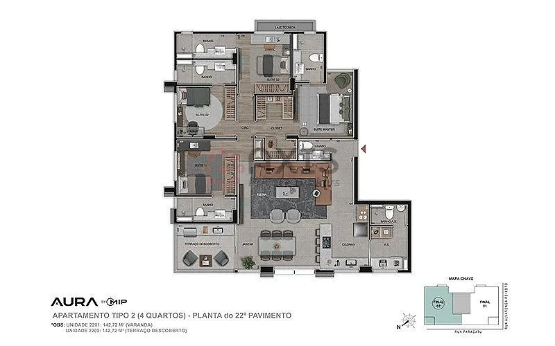 Imagem Apartamento 4 quartos no Santo Agostinho - Lazer completo