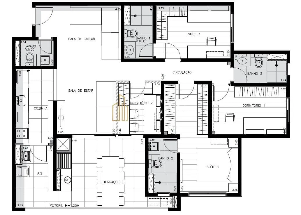 Imagem Apartamento Padrão 110m2