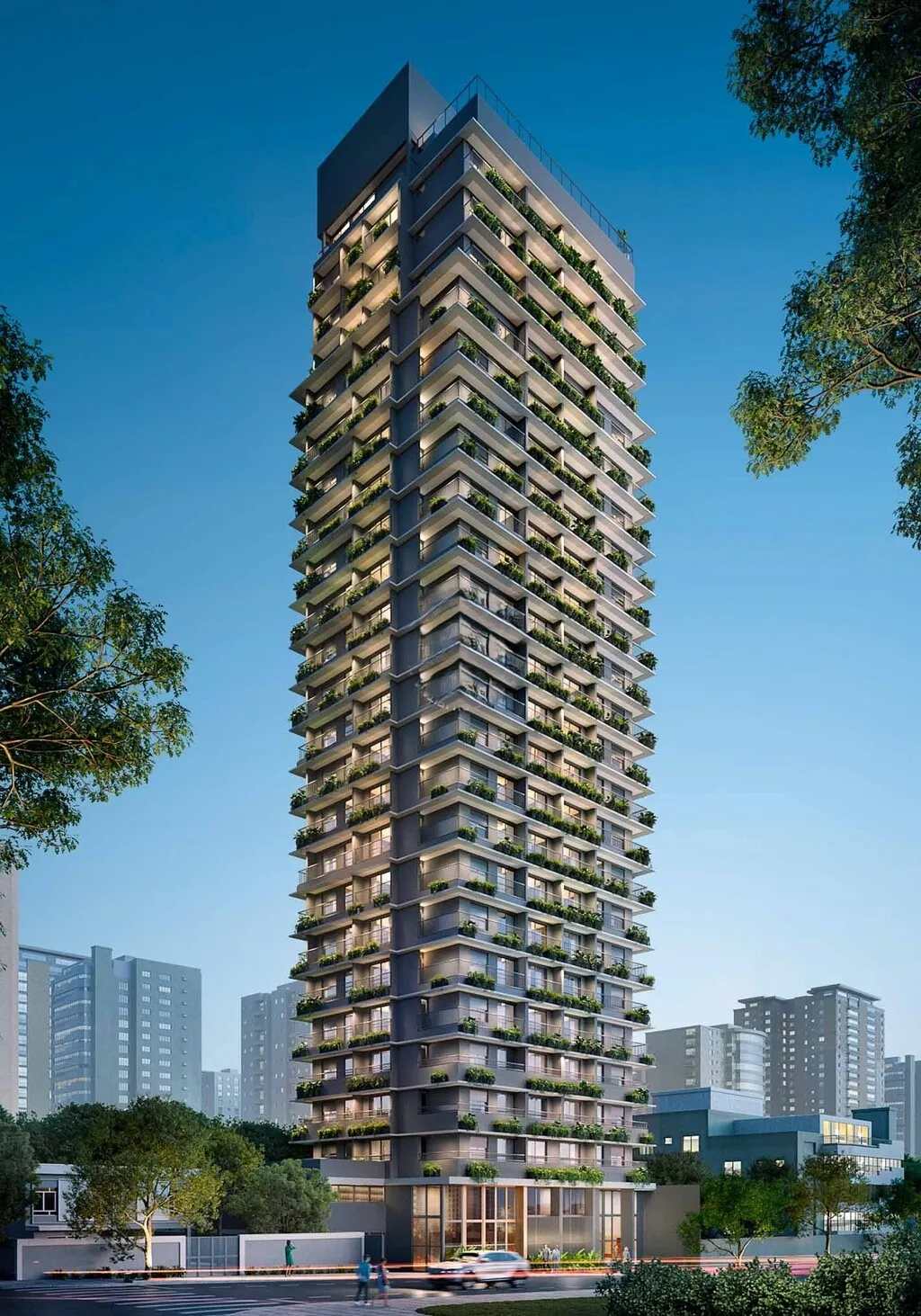 Imagem Um projeto contemporâneo, sofisticado e único, com arquitetura que foge do convencional e biofilia...