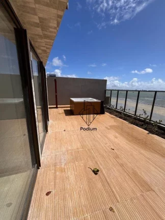 Imagem Apartamento Garden frente mar, pé na areia com jacuzzi/ gourmet e vista mar da praia do Bessa-GD0001