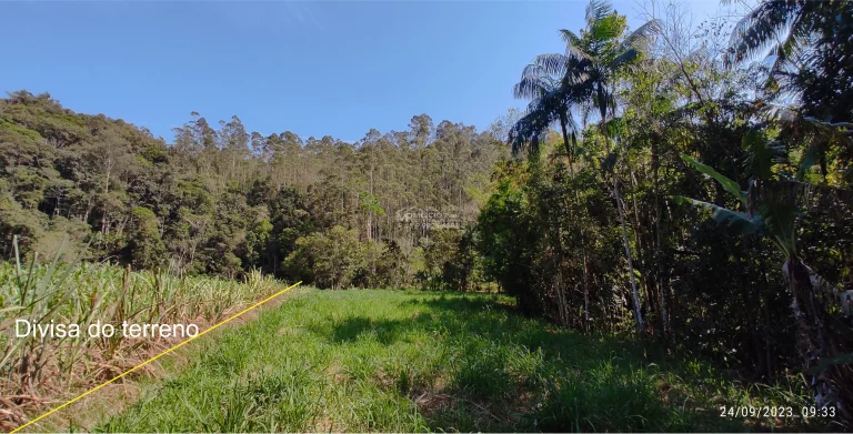 Imagem Terreno para a sítio, em Salto do Major Gercino SC. Com área plana, com terra boa de plantio. Tem mais de 30 metros um lindo RIACHO nos fundos, com ág