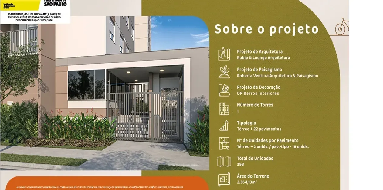 Imagem Apartamento com 2 Quartos à Venda, 37 m² em Mooca - São Paulo