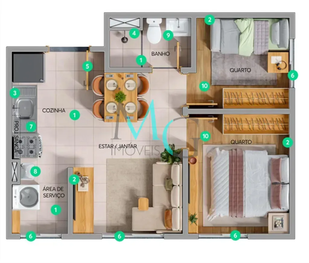 Imagem Apartamento à venda 2 Quartos 35.36M² Triagem Rio de Janeiro - RJ | Reserva Redentor - Fase 2