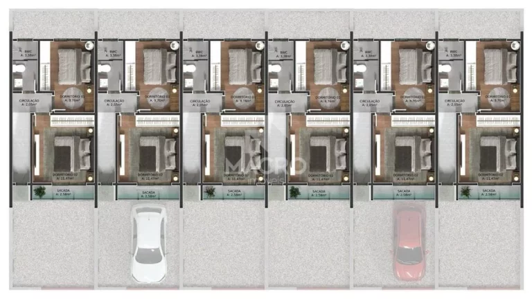 Imagem Geminado | Res. Nicollas | Centro (Guaramirim) | 2 quartos | 70m²
