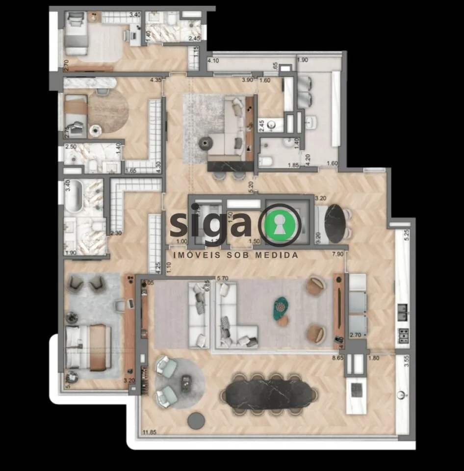 Imagem Apartamento para venda em Moema 04 Suítes, São Paulo - SP