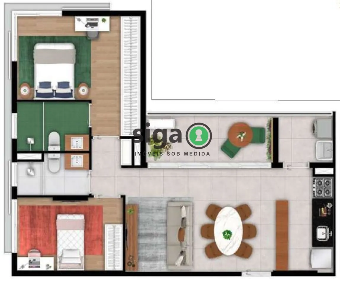 Imagem Apartamento à venda 2 Quartos, 1 Vaga, Vila Mariana-SP