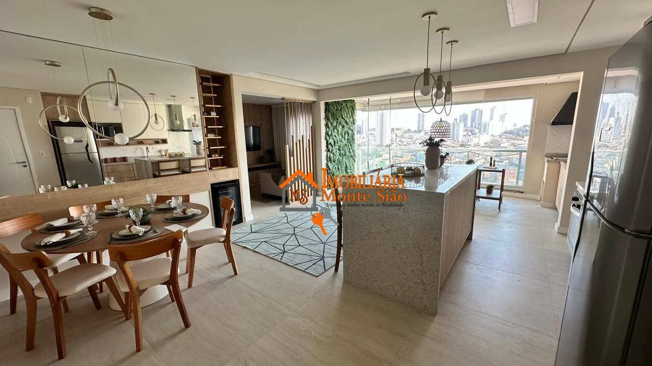 Imagem Apartamento Alto Padrão Village Residence | Mobiliado | Andar Alto | Varanda Gourmet | 3 Vagas | Guarulhos
