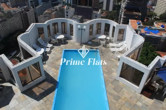 Imagem Flat disponível para venda no Hotel Paulista Wall Street, com 49m², 1 dormitório e 1 vaga de garagem