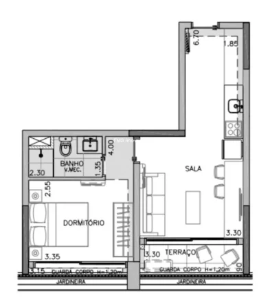 Imagem Studio com 40m²em Moema.Cyrela For You Moema: Descubra o Apartamento Cyrela dos Seus Sonhos em Moema com a Qualidade Cyrela