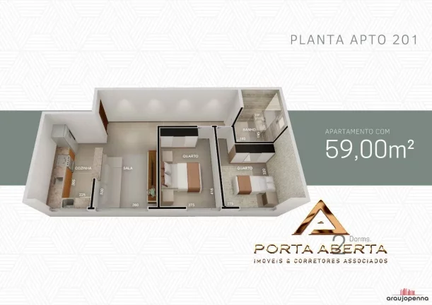 Imagem Apto de 2 Quartos, sendo 1 Suite - COD 918